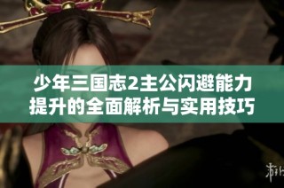 少年三国志2主公闪避能力提升的全面解析与实用技巧分享