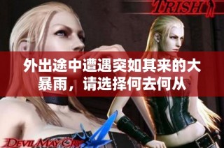 外出途中遭遇突如其来的大暴雨，请选择何去何从