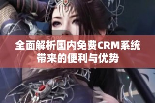 全面解析国内免费CRM系统带来的便利与优势