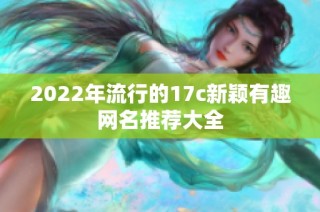 2022年流行的17c新颖有趣网名推荐大全