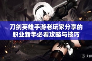 刀剑英雄手游老玩家分享的职业新手必看攻略与技巧