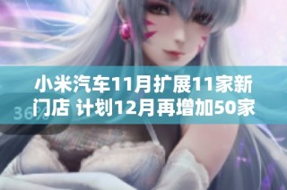 小米汽车11月扩展11家新门店 计划12月再增加50家零售网点