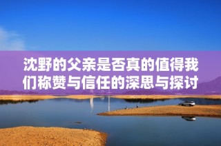 沈野的父亲是否真的值得我们称赞与信任的深思与探讨