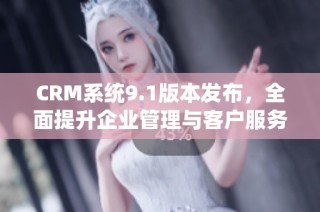 CRM系统9.1版本发布，全面提升企业管理与客户服务体验
