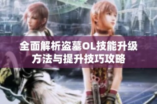 全面解析盗墓OL技能升级方法与提升技巧攻略