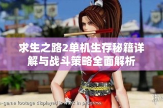 求生之路2单机生存秘籍详解与战斗策略全面解析