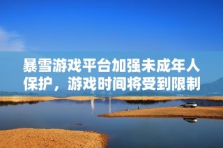 暴雪游戏平台加强未成年人保护，游戏时间将受到限制
