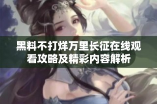 黑料不打烊万里长征在线观看攻略及精彩内容解析