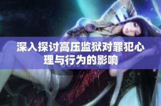 深入探讨高压监狱对罪犯心理与行为的影响