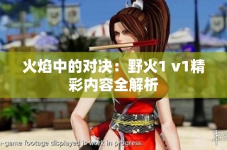 火焰中的对决：野火1 v1精彩内容全解析