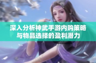 深入分析神武手游内购策略与物品选择的盈利潜力
