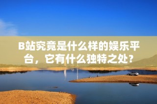 B站究竟是什么样的娱乐平台，它有什么独特之处？