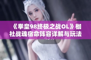《拳皇98终极之战OL》枷社战魂宿命阵容详解与玩法攻略
