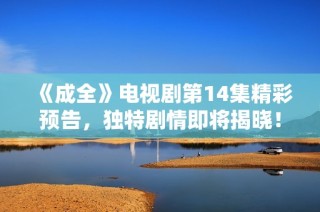《成全》电视剧第14集精彩预告，独特剧情即将揭晓！