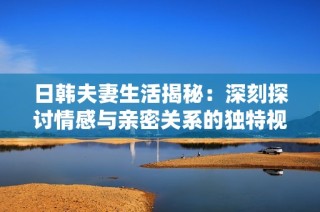 日韩夫妻生活揭秘：深刻探讨情感与亲密关系的独特视角