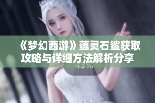 《梦幻西游》蕴灵石鲨获取攻略与详细方法解析分享