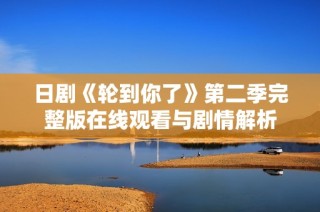 日剧《轮到你了》第二季完整版在线观看与剧情解析