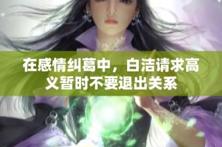 在感情纠葛中，白洁请求高义暂时不要退出关系