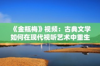 《金瓶梅》视频：古典文学如何在现代视听艺术中重生与传播