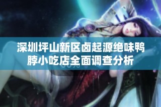 深圳坪山新区卤起源绝味鸭脖小吃店全面调查分析