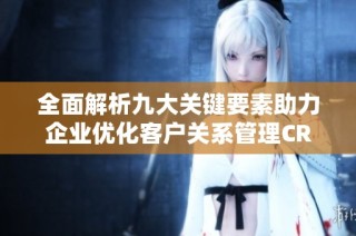 全面解析九大关键要素助力企业优化客户关系管理CRM策略