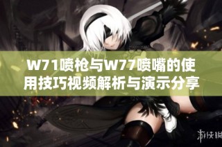 W71喷枪与W77喷嘴的使用技巧视频解析与演示分享