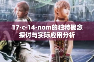 17·c·14·nom的独特概念探讨与实际应用分析