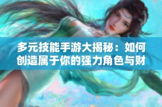 多元技能手游大揭秘：如何创造属于你的强力角色与财富人生