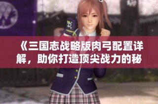 《三国志战略版肉弓配置详解，助你打造顶尖战力的秘籍》