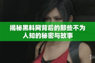 揭秘黑料网背后的那些不为人知的秘密与故事