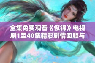 全集免费观看《似锦》电视剧1至40集精彩剧情回顾与赏析