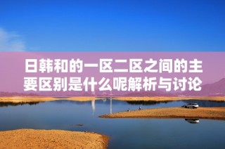 日韩和的一区二区之间的主要区别是什么呢解析与讨论