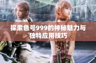 探索色号999的神秘魅力与独特应用技巧