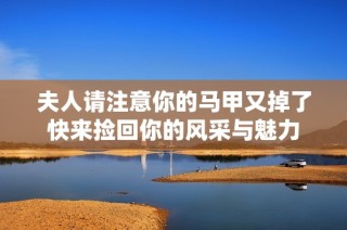 夫人请注意你的马甲又掉了快来捡回你的风采与魅力
