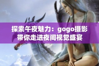 探索午夜魅力：gogo摄影带你走进夜间视觉盛宴