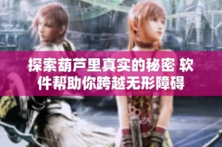 探索葫芦里真实的秘密 软件帮助你跨越无形障碍
