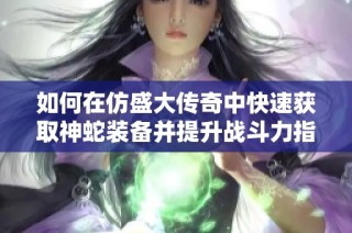 如何在仿盛大传奇中快速获取神蛇装备并提升战斗力指南