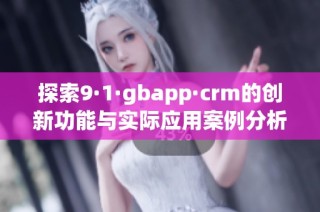 探索9·1·gbapp·crm的创新功能与实际应用案例分析