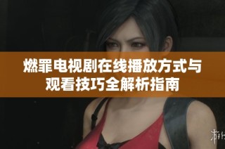 燃罪电视剧在线播放方式与观看技巧全解析指南
