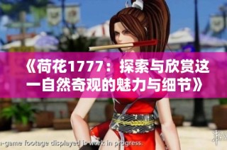 《荷花1777：探索与欣赏这一自然奇观的魅力与细节》