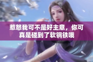 惹怒我可不是好主意，你可真是碰到了软钢铁哦