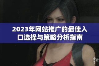 2023年网站推广的最佳入口选择与策略分析指南