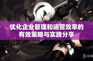 优化企业管理和运营效率的有效策略与实践分享