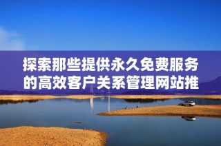 探索那些提供永久免费服务的高效客户关系管理网站推荐