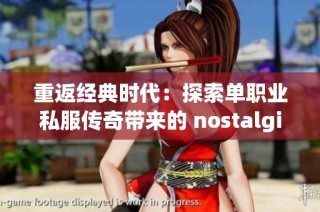 重返经典时代：探索单职业私服传奇带来的 nostalgie 之旅