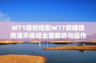 W71喷枪搭配W77喷嘴使用演示视频全面解析与操作技巧分享