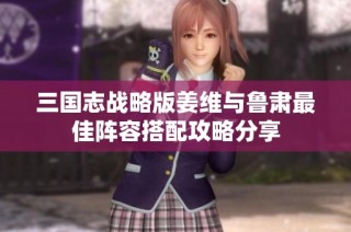三国志战略版姜维与鲁肃最佳阵容搭配攻略分享