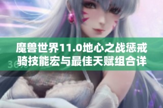 魔兽世界11.0地心之战惩戒骑技能宏与最佳天赋组合详解指南