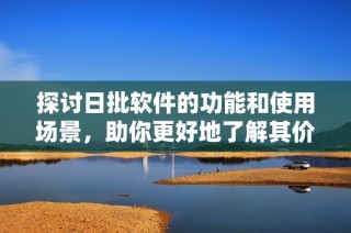 探讨日批软件的功能和使用场景，助你更好地了解其价值