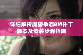 详细解析魔兽争霸8M补丁版本及安装步骤指南